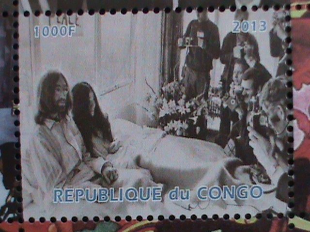 CONGO  STAMP:2013 THE FAMOUS BEATLES MNH S/S SHEET  WITH ORIGINAL GUM.