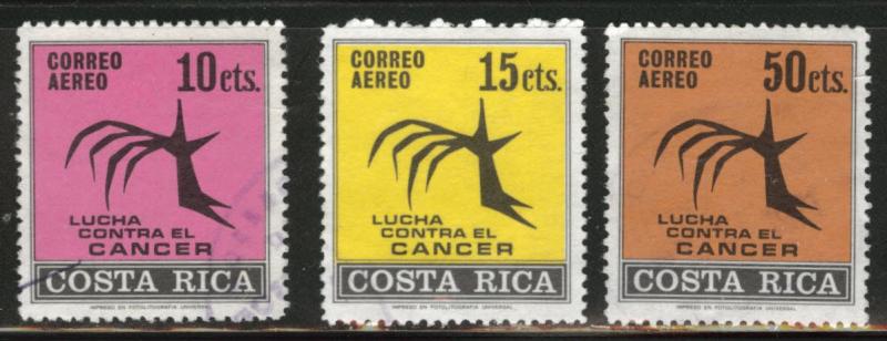 Costa Rica Scott C498-500 used 1969 Airmail short set