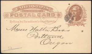 USA 1885 Olympia WT Washington Territory Territorial Cover 108444