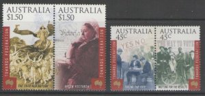 AUSTRALIA SG1977/80 2000 CENTENARY OF COMMONWEALTH OF AUSTRALIA MNH