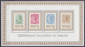 1985 Malta 719-22/B8 Centenary of Malta Post Office