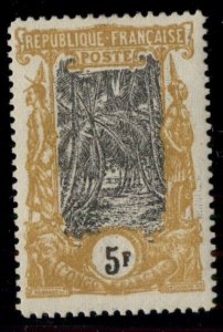 FRENCH CONGO #49a, 5fr Ochre & Gray, scarce shade, og, VLH, VF, Scott $750.00