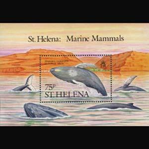 ST.HELENA 1987 - Scott# 487 S/S Humpback Whale NH