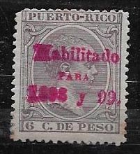 PUERTO RICO STAMP MOG# AGOSTO MNB2