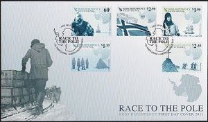 NEW ZEALAND ROSS DEPENDENCY 2011 Race to the Pole mini sheet FDC...........B3974