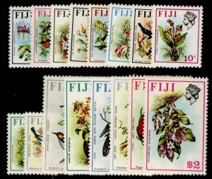 FIJI QEII SG435-450, 1971-72 Birds & flowers set, NH MINT. Cat £40.