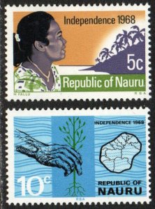 Nauru Sc #86-87 Mint Hinged