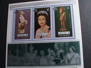 AITUTAKI -1978 -25TH ANNIVERSARY:CORONATION OF ELIZABETH II MNH S/S SHEET VF