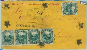 68767 - PERU - Postal History - Beautiful REGISTERED Cover HUANOYCA - 1879