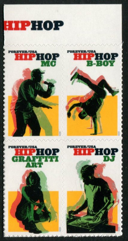 5483a US (55c) Hip Hop SA, MNH blk/4