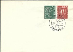 Westropa Philatelic Exhibit FDC 1955, Mi 217-218 (48261)