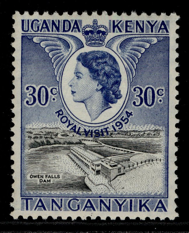 KENYA UGANDA TANGANYIKA QEII SG166, 30c black and deep ultramarine, NH MINT.