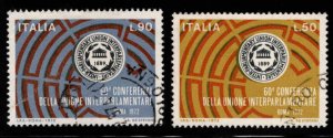 Italy Scott 1073-1074 Used   stamp set 1972