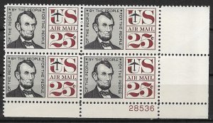 1960 USA C59 Abraham Lincoln MNH PB4