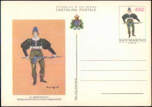 San Marino, Government Postal Card