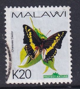 Malawi   #735  used  2007   butterfly  20k