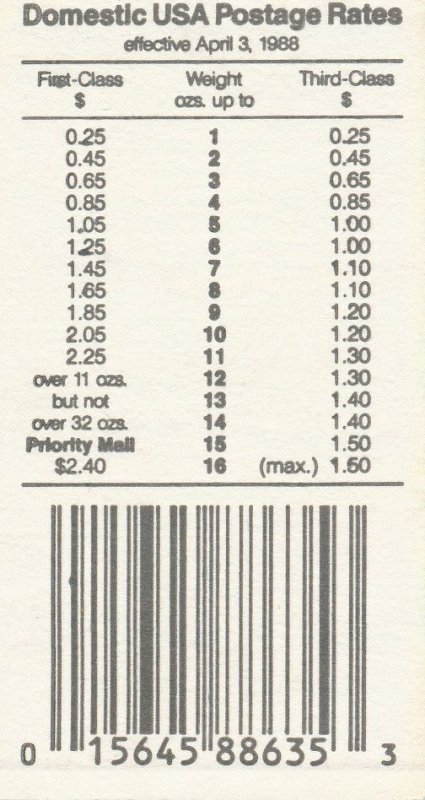 MINT COMPLETE US BOOKLETS ISSUED 1987    ( 032)