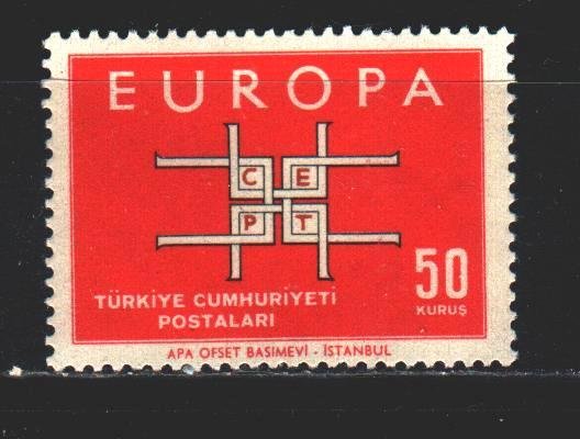 Turkey. 1963. 1888 from the series. Europe Sept. MNH.