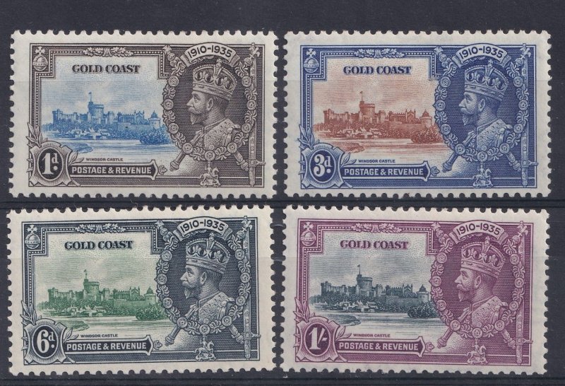 1935  GOLD COAST - SG:113/116  -  SILVER JUBILEE - KGV - MOUNTED MINT 