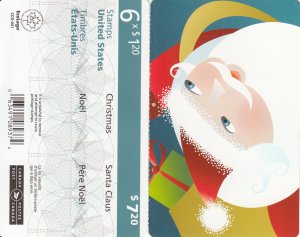 Canada 2014 BK608 Sc 2799 Pane of 6 $1.20 Santa with his magical sack Christmas