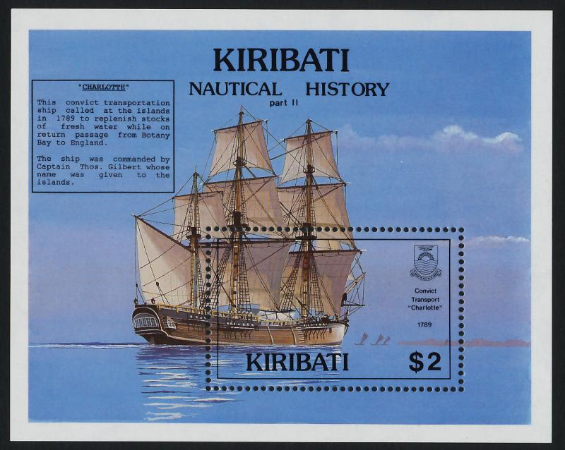 Kiribati 561 MNH Sailing Ship, Charlotte