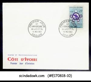 IVORY COAST - 1960 10th ANNIVERSARY OF C.C.T.A. COVER WITH SPECIAL CANCL.