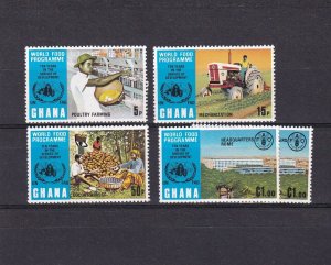 SA12b Ghana 1973 The 10th Anniversary of World Food Programme mint stamps