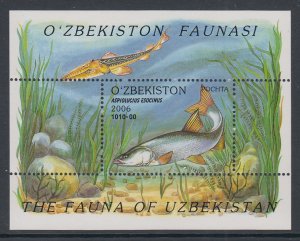 Uzbekistan 452 Fish Souvenir Sheet MNH VF