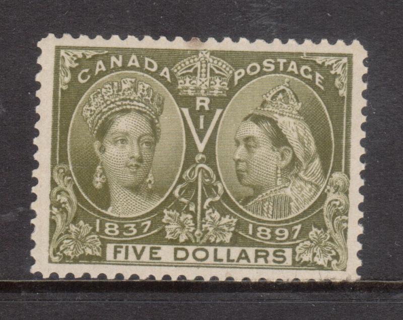 Canada #65 Extra Fine Mint Very Lightly Hinged With One Toned Perf At Center