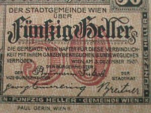GERMANY-1921 NOTGELD- 100 YEARS OLD ANTIQUE MONEY # 75 MINT-VF-HARD TO FIND