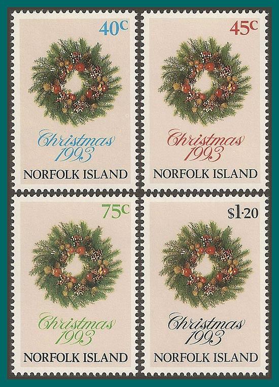 Norfolk Island 1993 Christmas, MNH #546-549,SG556-SG559