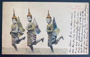 1921 Thailand Picture Postcard Cover To Denmark Actors Dancing