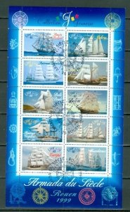 FRANCE 1999 ROUEN TALL SHIPS #2736 SHEET FDC