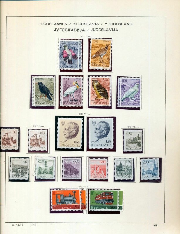 Yugoslavia 1971/72 Space Art Chess Birds M&U on 9 Pages(100+Items)RK929 