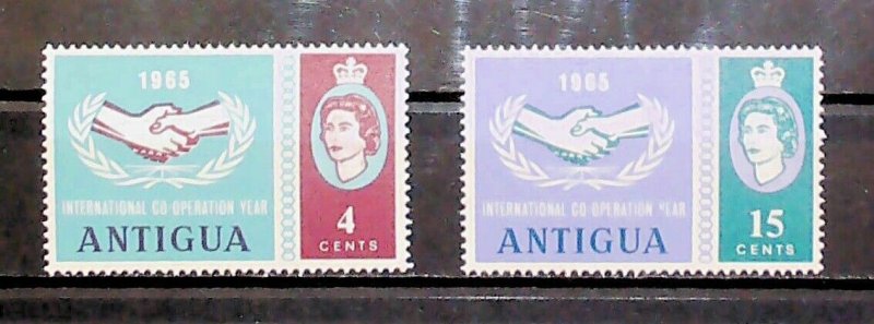 British Colony Antigua 1965 Intern. Co-operation Year MH* Full Set A22P16F8713