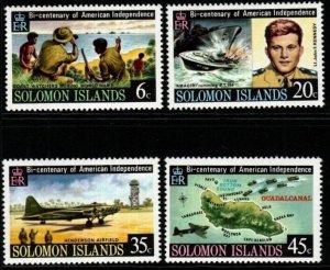 SOLOMON ISLANDS SG321/4 1976 BICENTENARY OF AMERICAN REVOLUTION MNH