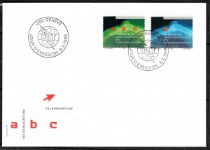 Switzerland Scott # 10O16 - 10O17 on FDC, unaddressed