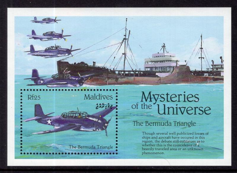 Maldive Islands 1771 Bermuda Triangle Souvenir Sheet MNH VF