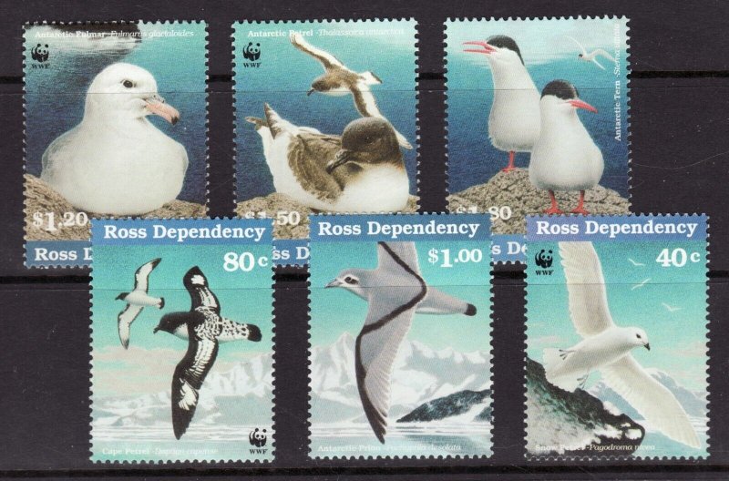 1997 New Zealand - Ross Dependency Sc# L43-L48 Sea Gulls - Birds MNH Cv$11