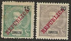 Zambezia 57, mint, hinged, 58,  mint, no gum. 1911.  (t12)