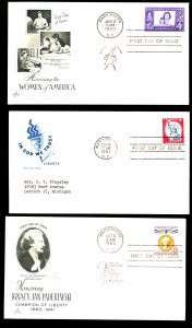 U.S. #1152, 1044, 1160 FIRST DAY COVERS