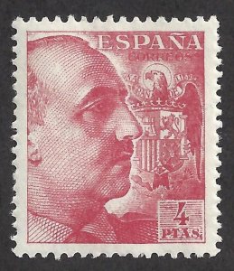 1939-41 SPAIN / SPAIN - n . 690 General Franco 4 Ptas carmine MNH / **