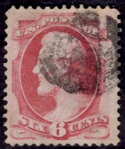 US Stamp #148 6c Carmine Lincoln USED SCV $22.50