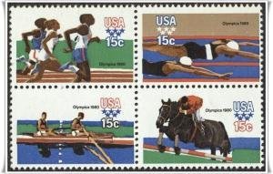 SCOTT  1791-94  OLYMPICS  15¢  BLOCK OF 4  MNH  SHERWOOD STAMP