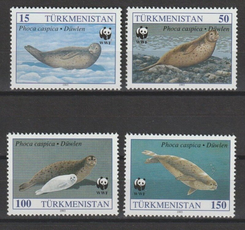 TURKMENISTAN 1993 SG 32 + 34/36 MNH