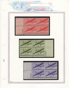 Scott C25 - C31 - Airmail. Plate Block Of 4. On White Ace. MLH. OG. #02 C25pb4s7