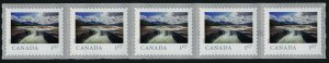 Canada 3220 coil strip of 5 MNH Carcajou Falls, From Far & Wide