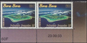 French Polynesia #861-862, Complete Set(2), Pairs, 2003, Never Hinged