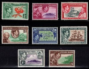 1940 Pitcairn Islands Scott #- 1-5, 7, 9, 10 King George VI Definitives Set/8 MH