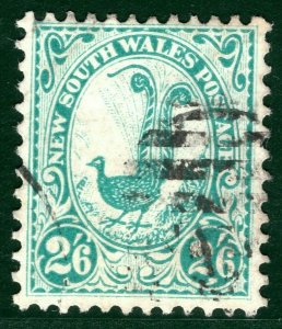 Australia States NSW High Value SG.349 2s/6d (1905) LYREBIRD Used c£45+ EBLUE145